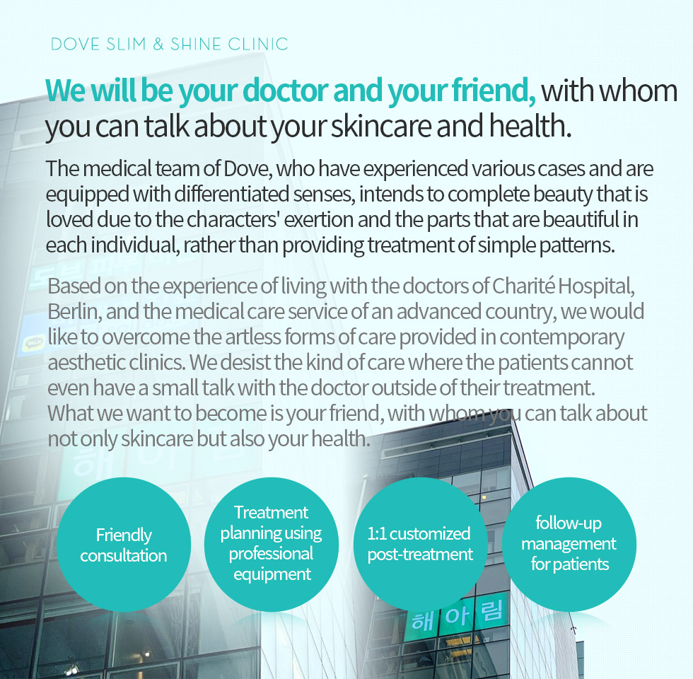 We will be your doctor and your friend, with whom you can talk about your skincare and health.